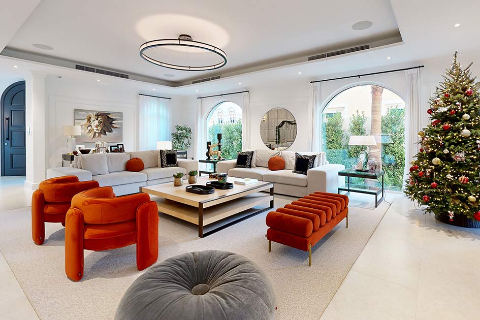 5-bedroom villa interior in Jumeirah Park, Dubai by Limina Studios.